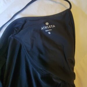 Athleta Black One-Shoulder Swimsuit